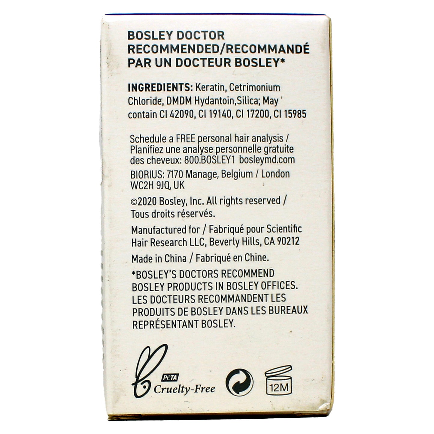 BosleyMD Bos Volume Hair Thickening Fibers Light Brown 0.42 Ounces