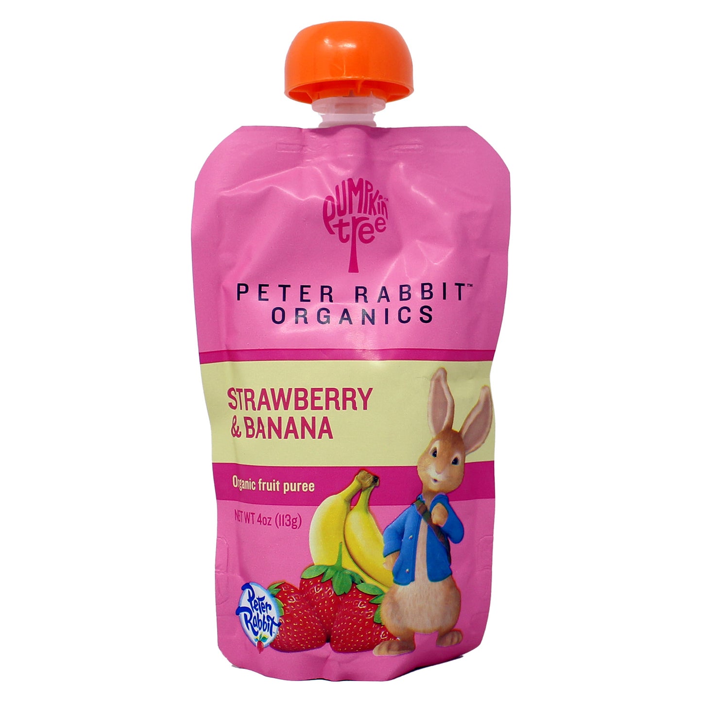 Peter Rabbit Organics Strawberry & Banana Organic Fruit Puree 4 Oz( Pack Of 10 )