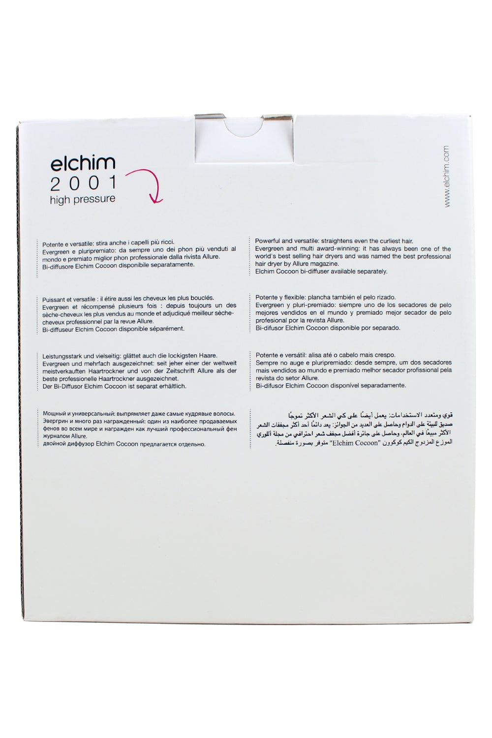 Elchim 2001 High Pressure Professional Hair Dryer Red/Black 1 Count