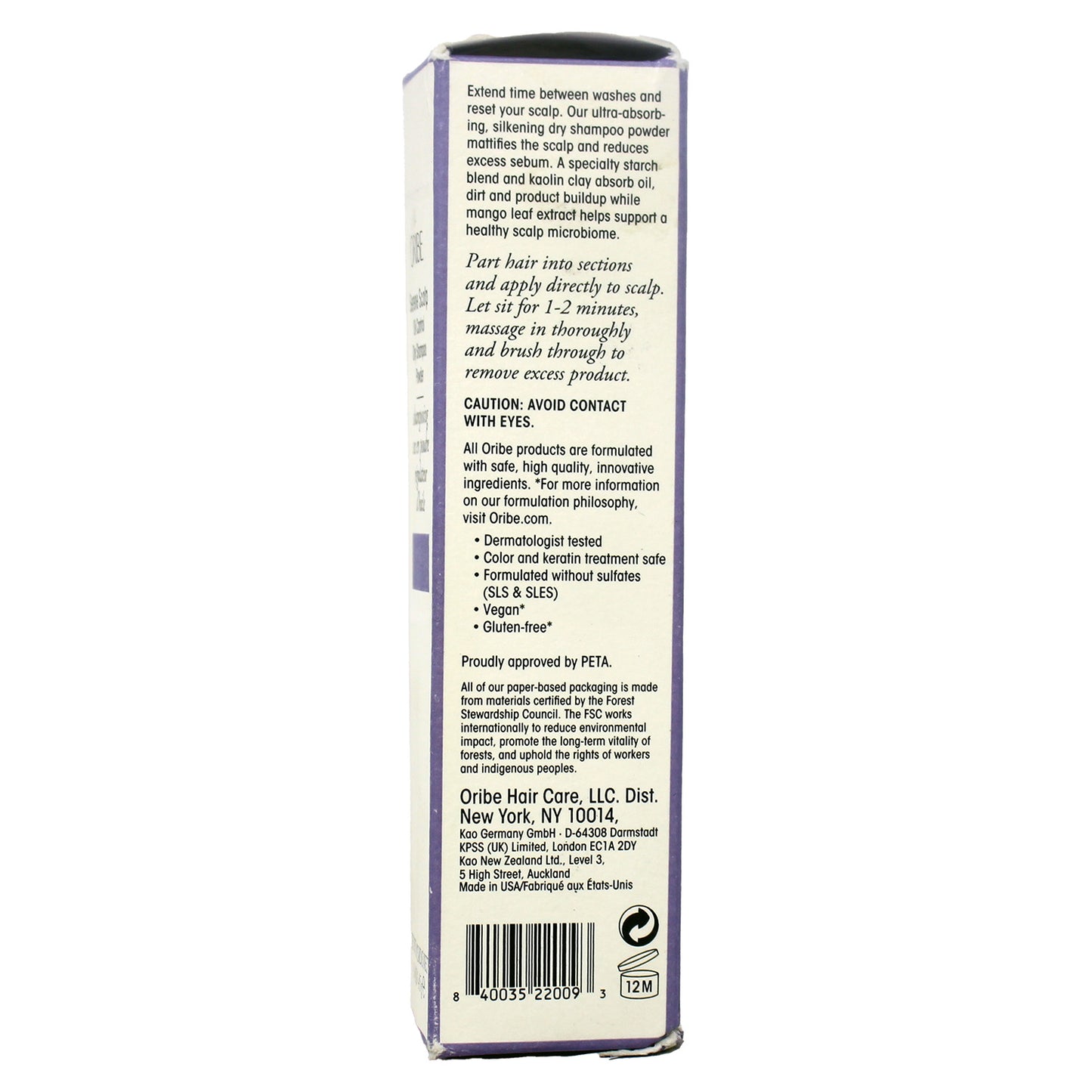 Oribe Serene Scalp Oil Control Dry Shampoo Powder, 1.6 ounces
