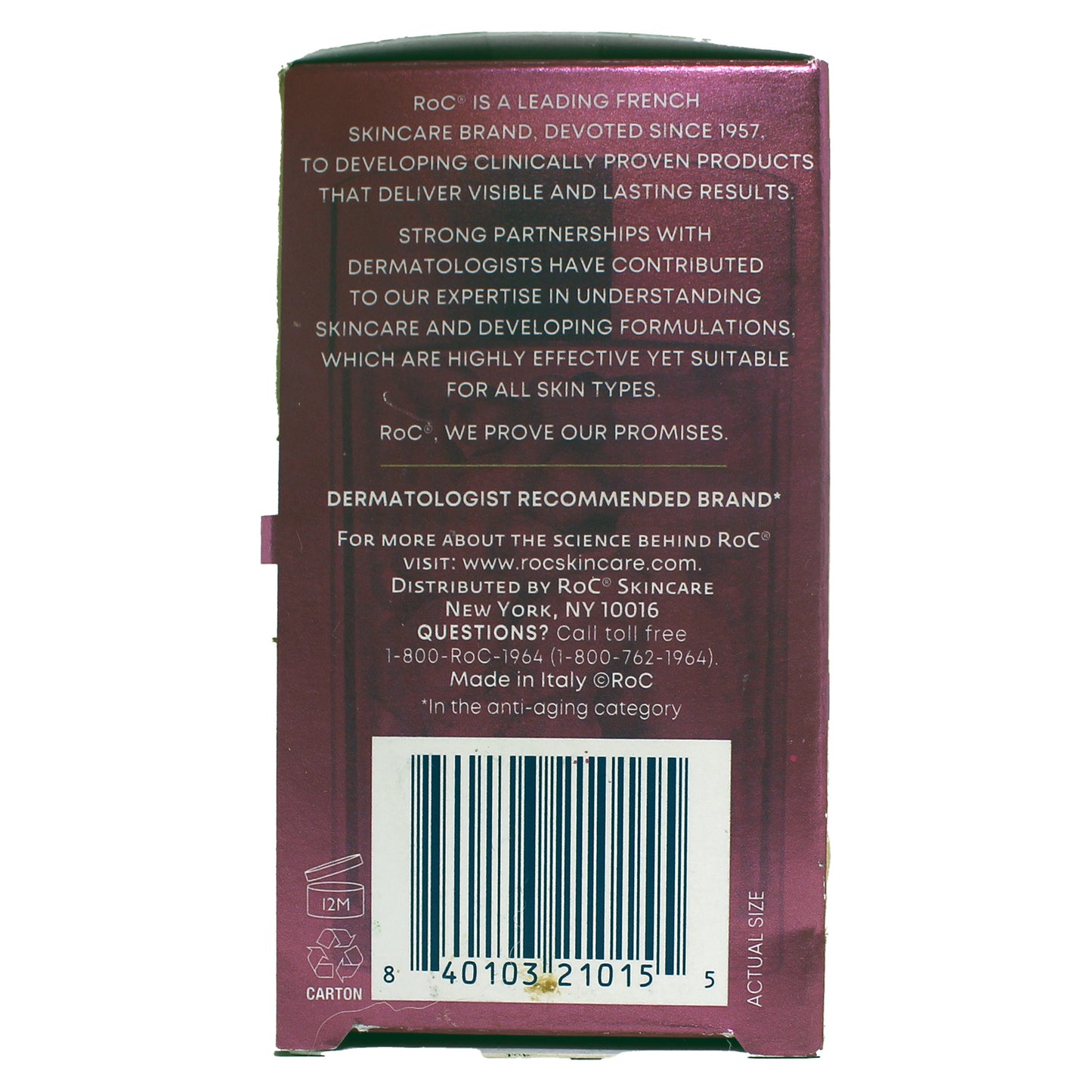 RoC Retinol Correxion Night Serum, 30 Capsules, Unscented, 0.35 Fl Oz