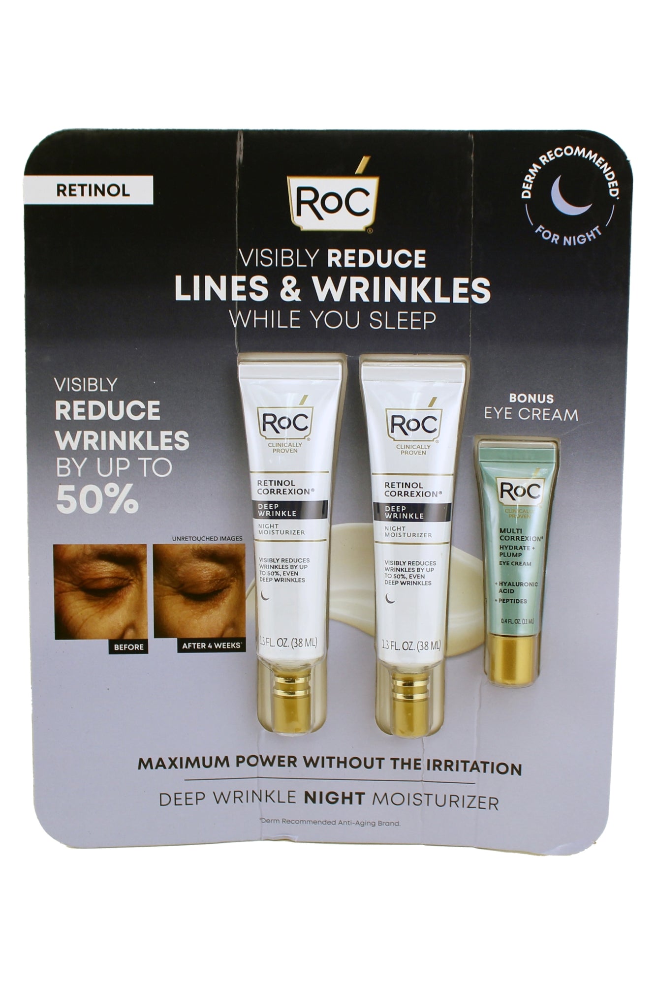 ROC Retinol Correxion Deep Wrinkle Night Moisturizer Duo & Roc Eye Cream