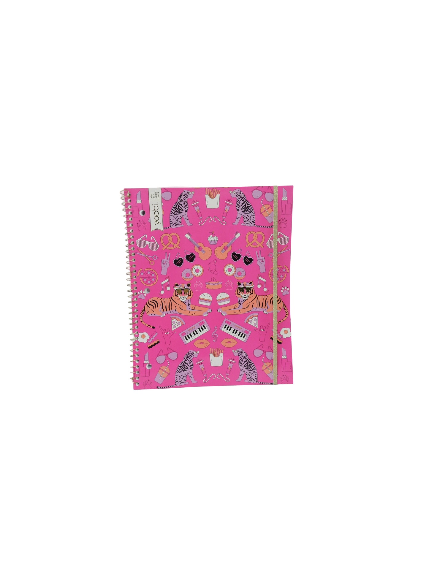 Yoobi 1 Subject College Ruled Spiral Notebook Pink