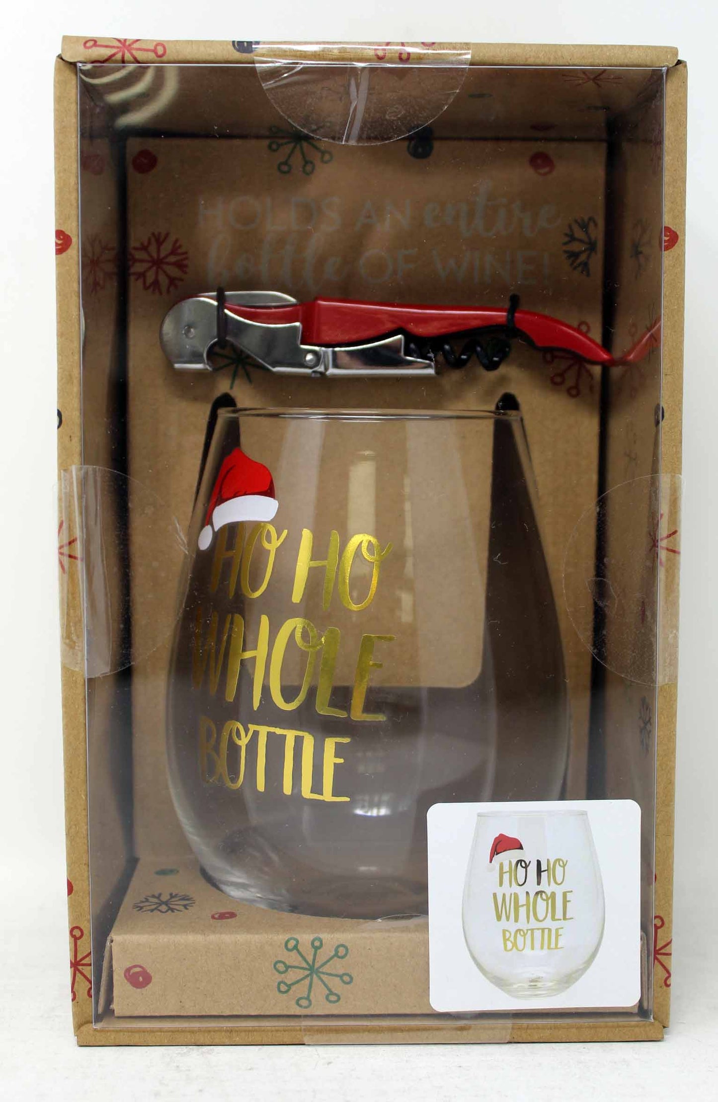 TMD 30oz Stemless Wine Glass with Red Wine Opener