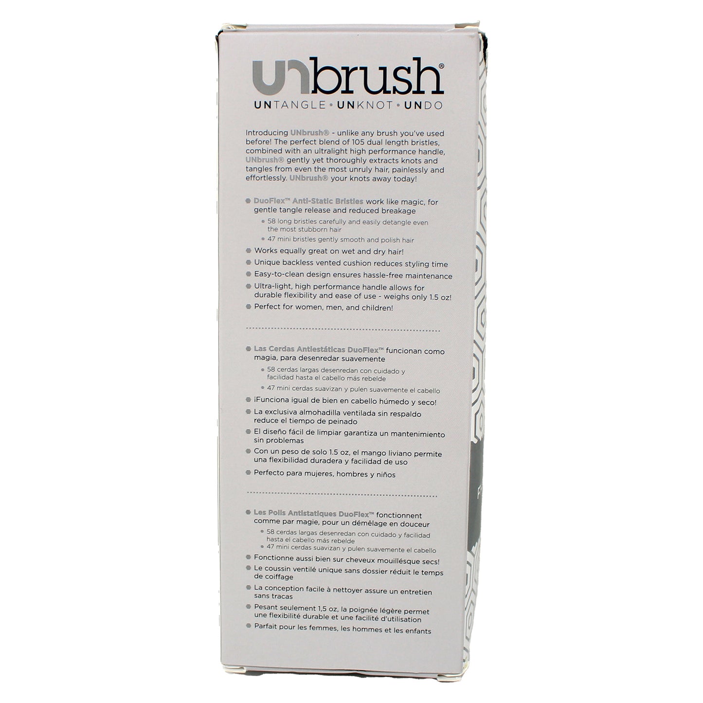 FHI Heat Unbrush Untangle Unknot Undo Paddle Brush Black 1 Count