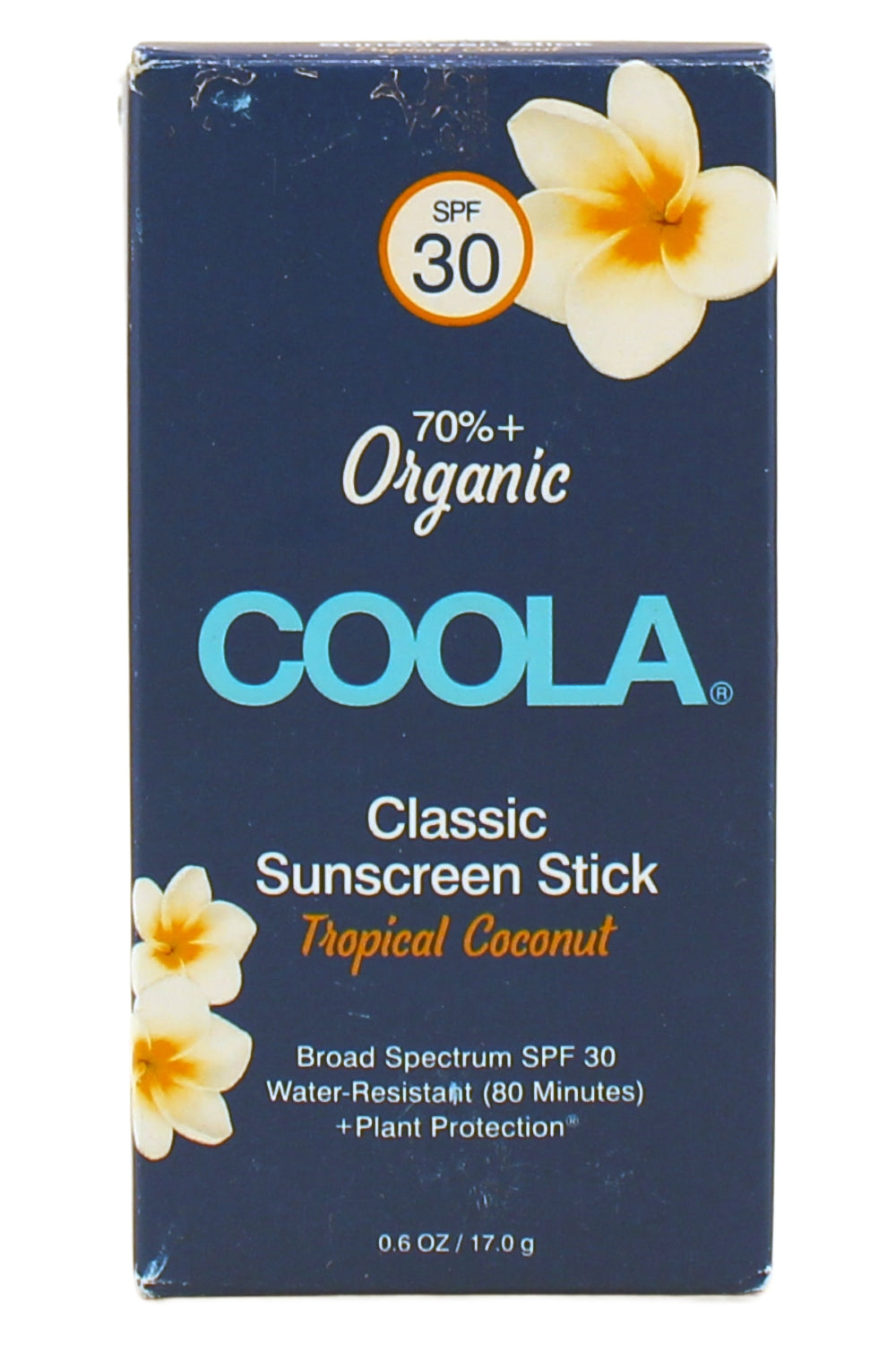 Coola Organic Face Sunscreen SPF 30 Stick - Tropical Coconut, 0.15 Ounce