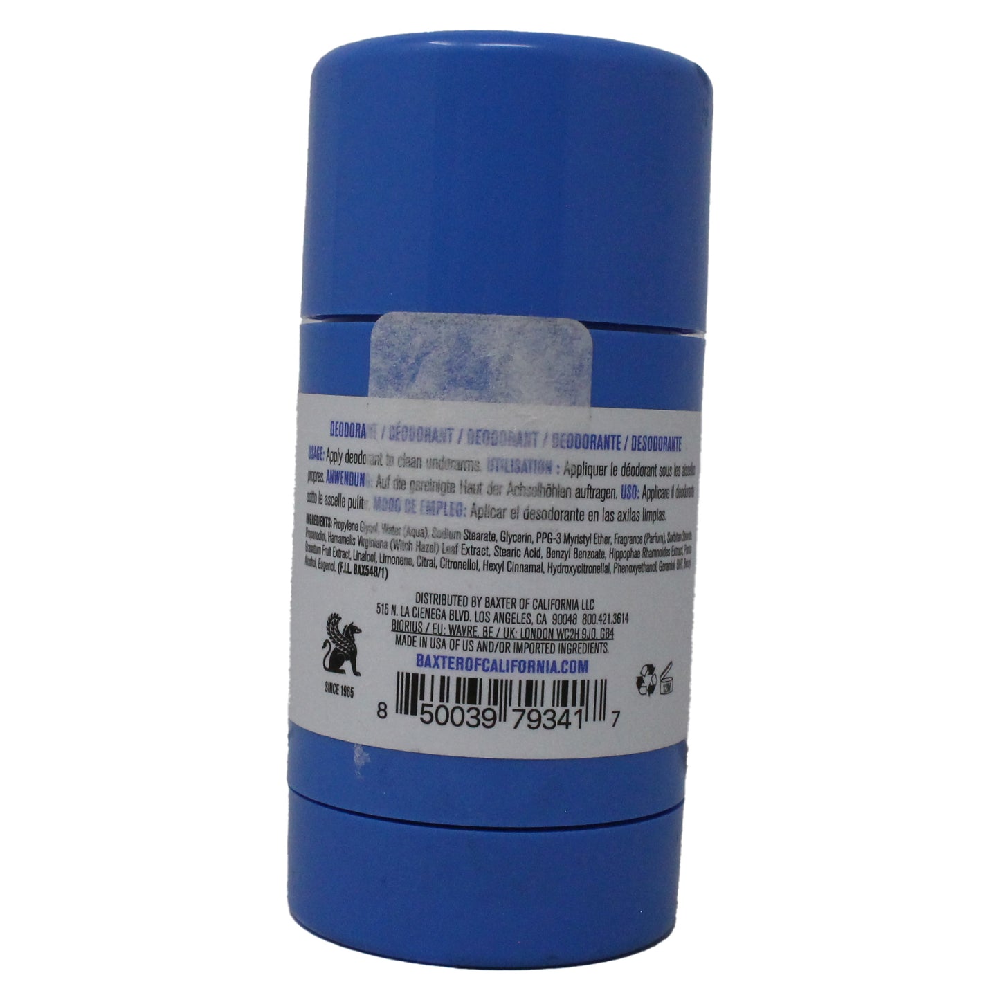 Baxter of California Cedarwood & Oakmoss Essence Deodorant Stick 2.65 Ounces