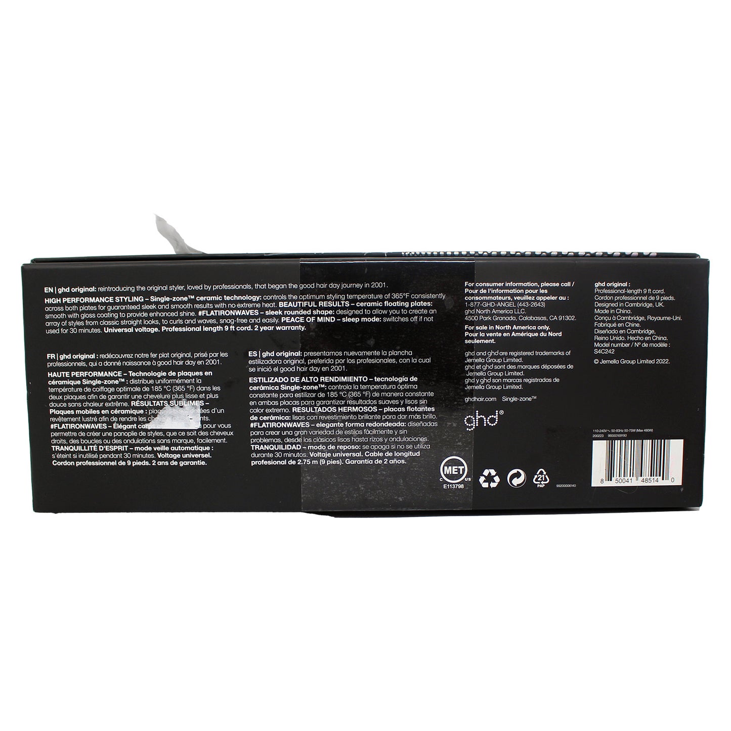 GHD Original Professional Performance Styler Ceramic Heat Black 1 Count