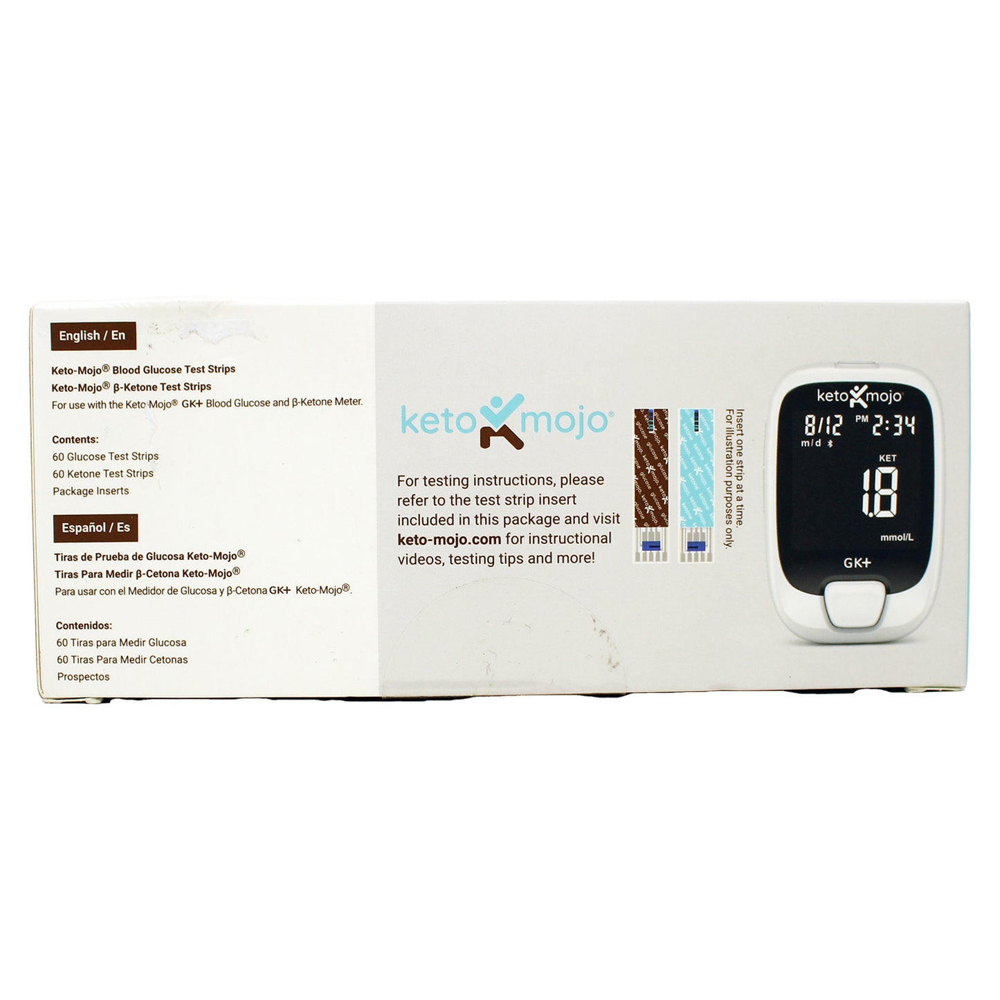 KETO-MOJO Test Strip Combo Pack for GK+ Meter (120ct)