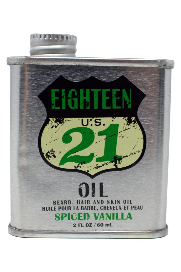 18.21 Man Made Beard, Hair & Skin Oil Spiced Vanilla 2 Ounces