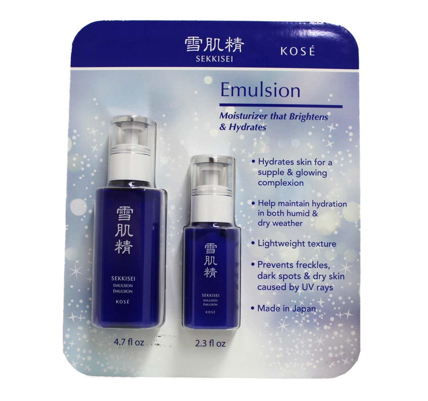 Kose Sekkisei Emulsion Moisturizer and Hydrates Set 4.7oz & 2.3oz