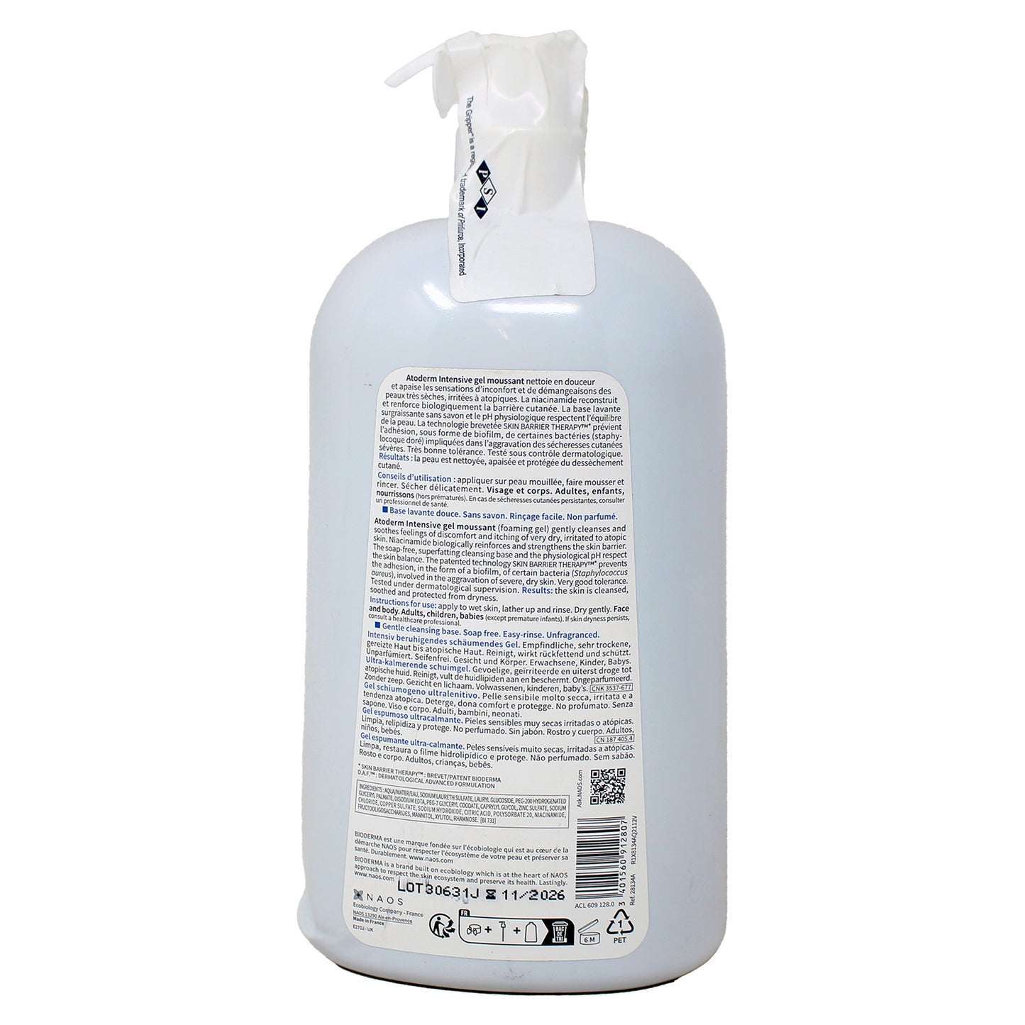 Bioderma Atoderm Ultra-Soothing Foaming Gel 33.8 Fl Oz