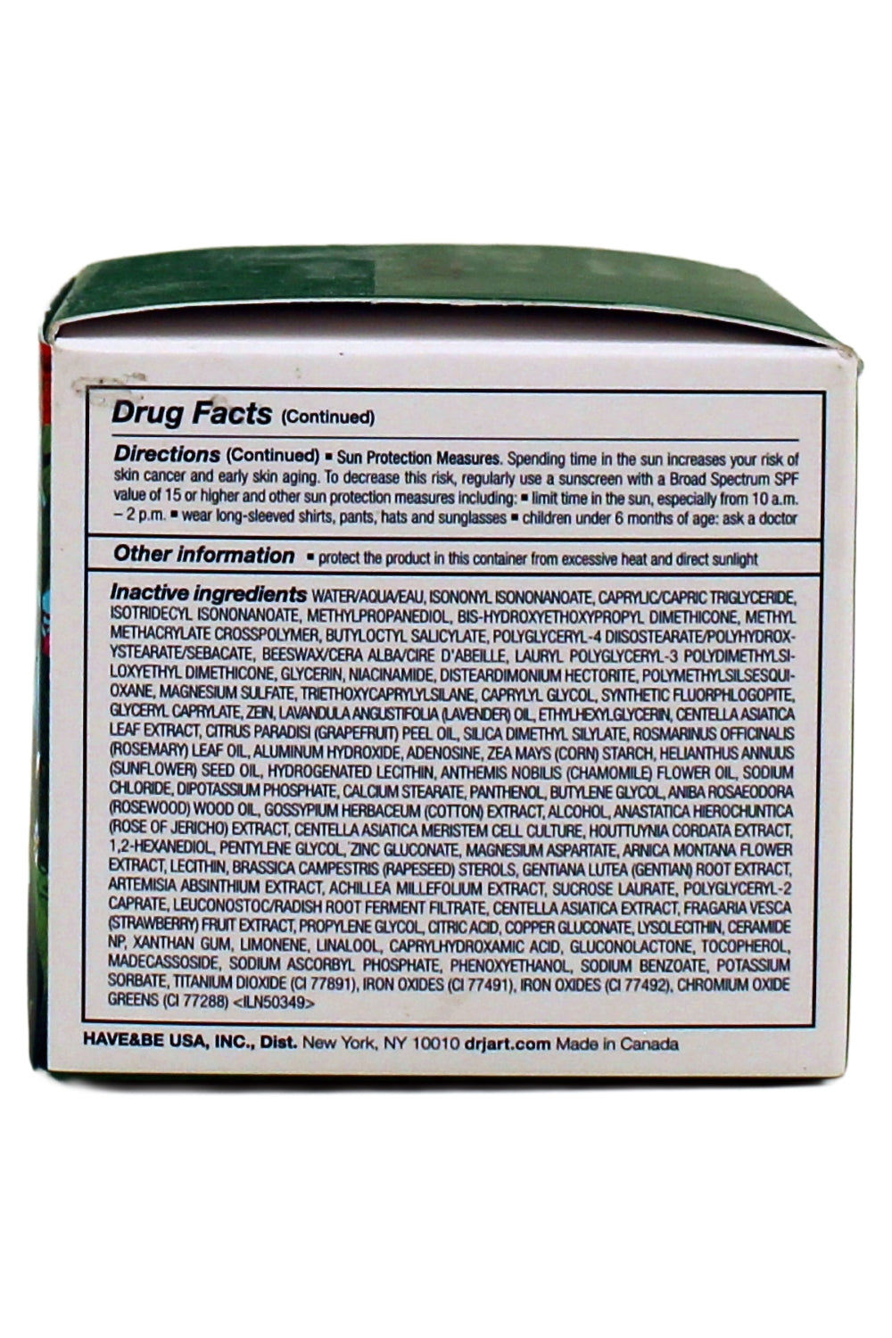 Dr.Jart+ Cicapair Tiger Grass Color Correcting Treatment Spf 30 Cc Cream 1.69 Fl Ounce