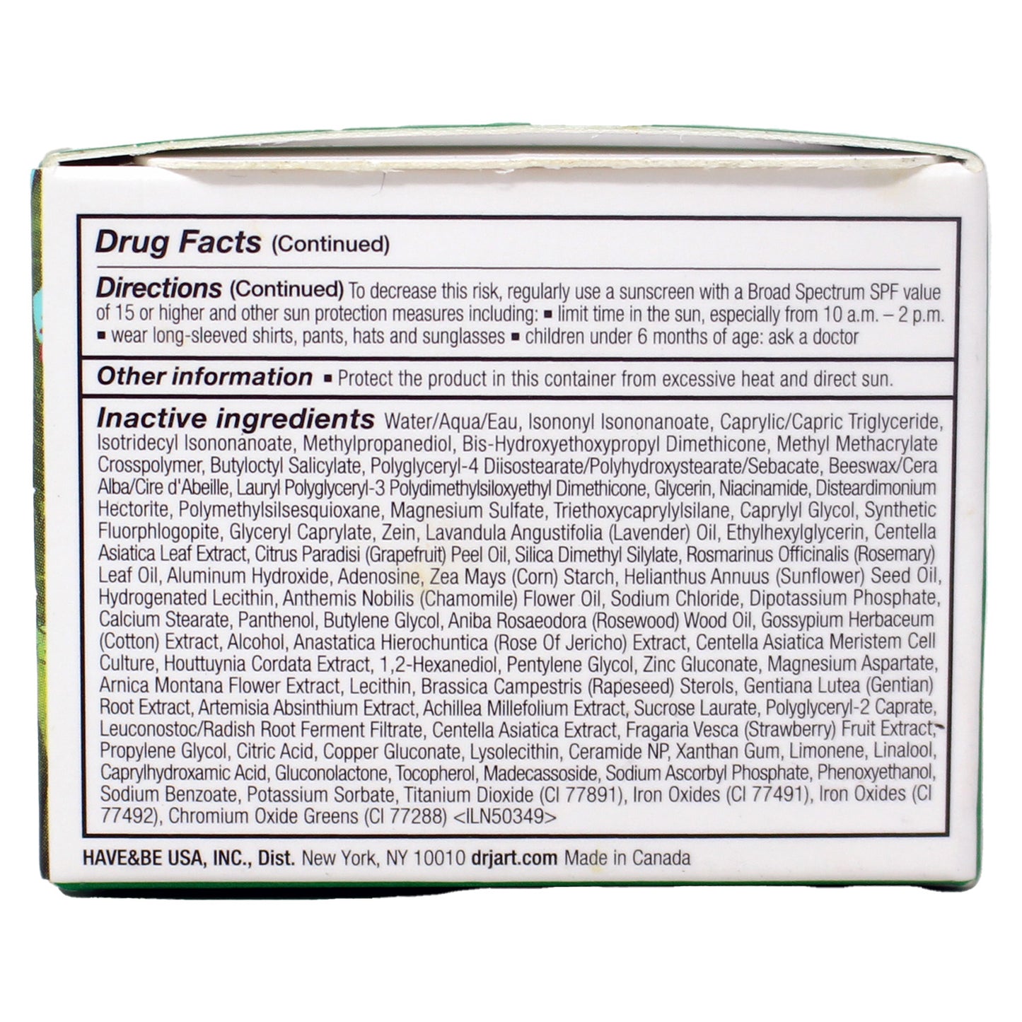 Dr.Jart+ Cicapair Color Correcting Treatment SPF 30, 0.51 fl oz ( No Box)
