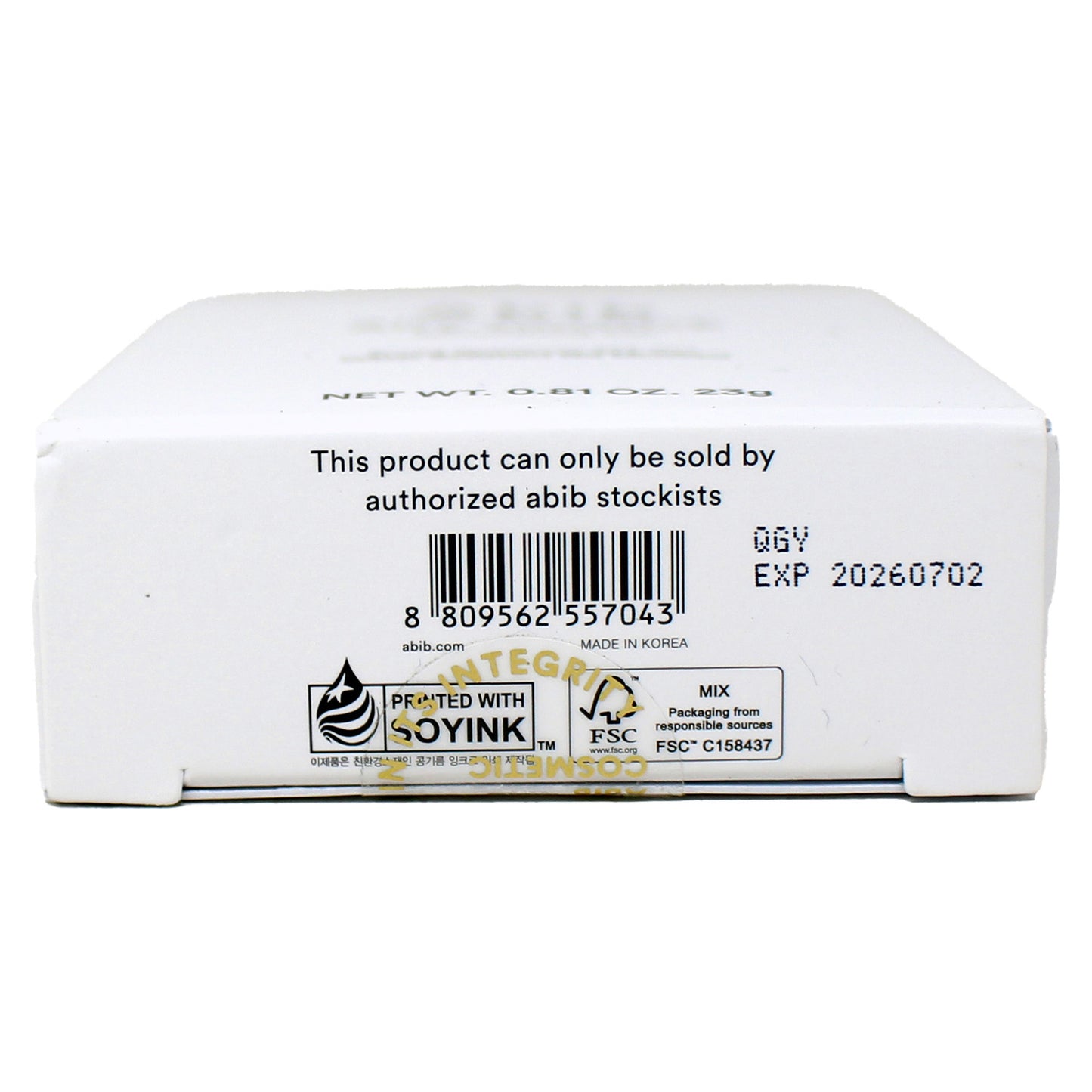 Abib Airy Sunstick Smoothing Bar SPF 50, 0.81 Ounces