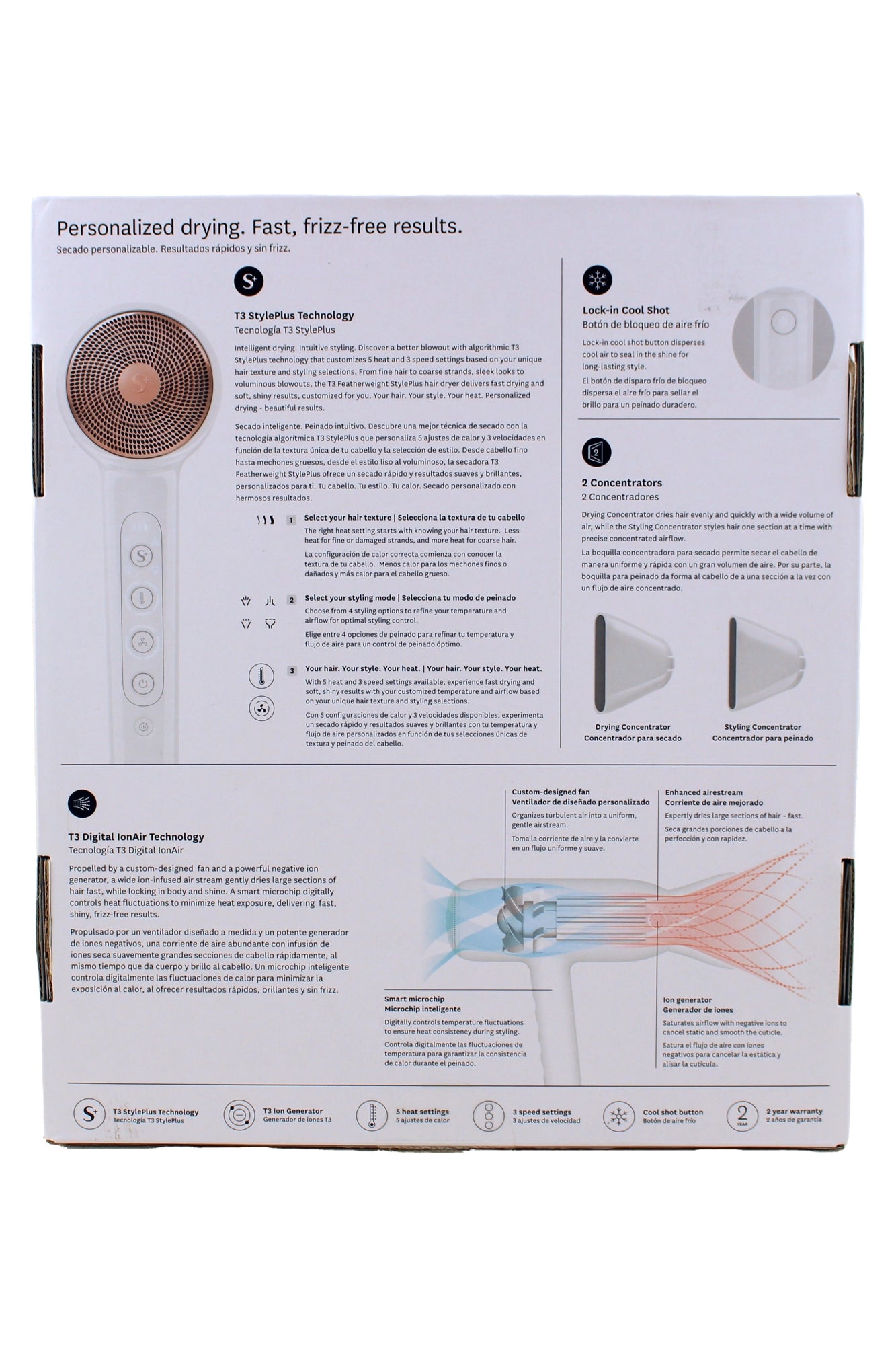 T3 Featherweight Style PPlus Professional Algroithmic Hair Dryer White 1 Count (See Description)