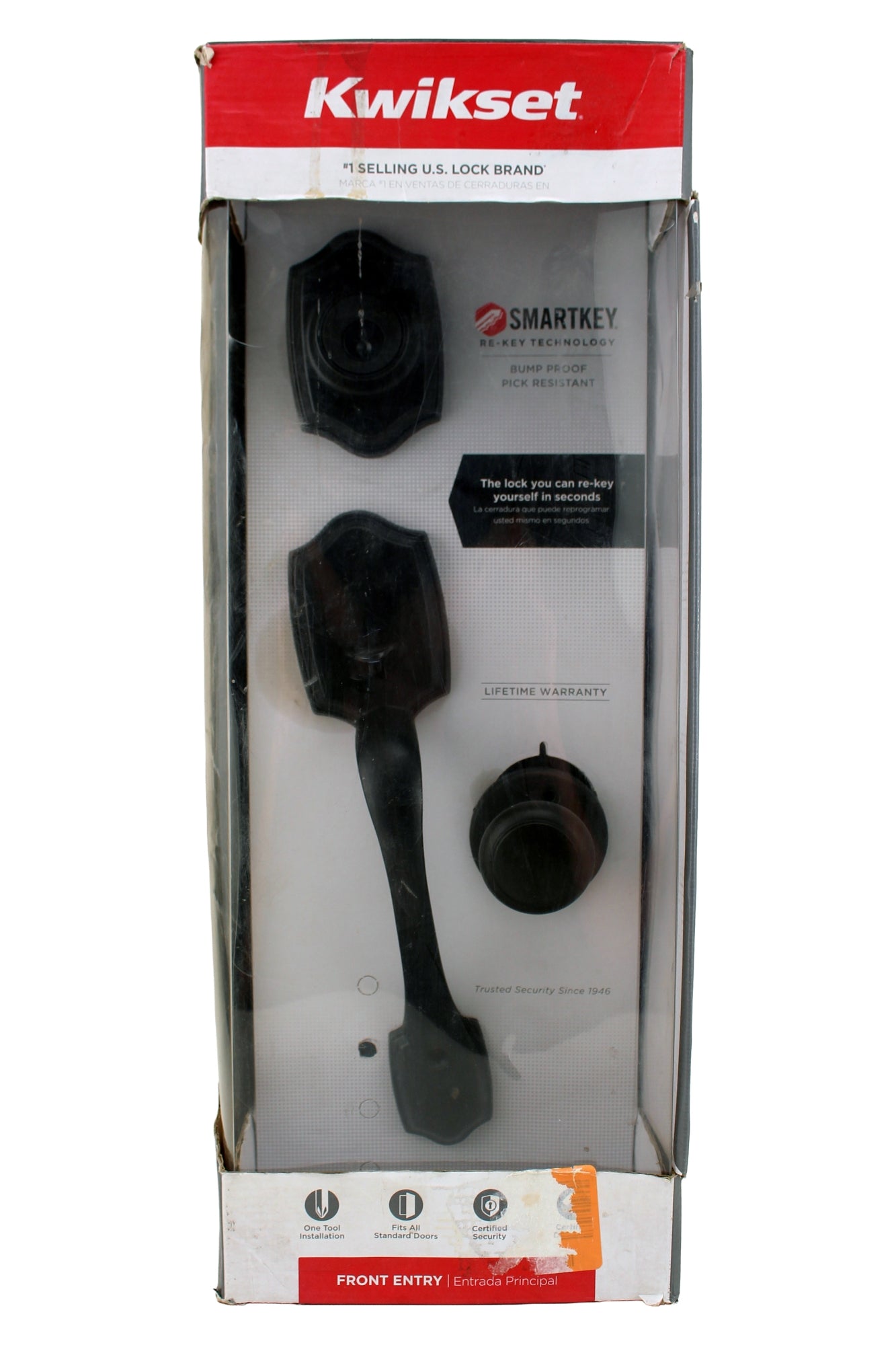 Kwikset Smartkey Belleview Front Entry Set 96870-100 Venetian Bronze