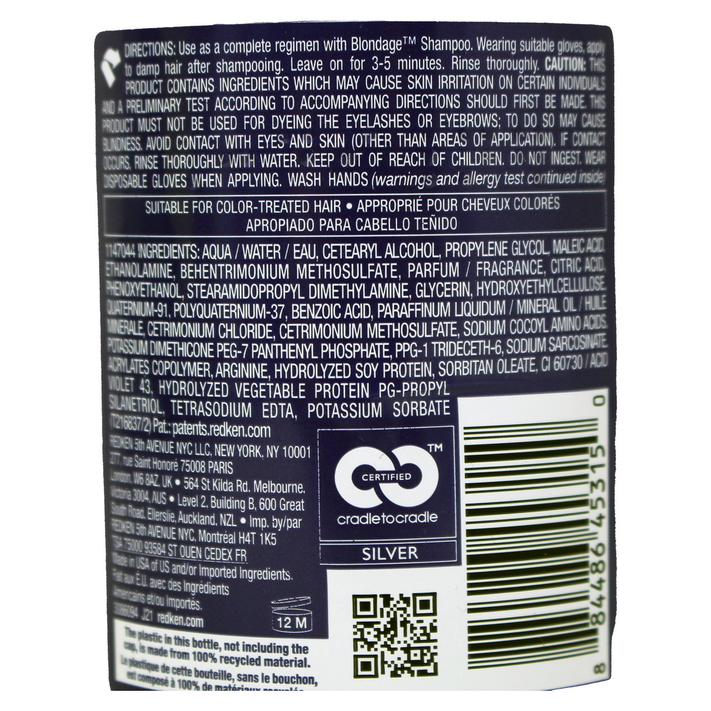 Redken Blondage Color Depositing Purple Conditioner for Blonde Hair 10.1 Ounces