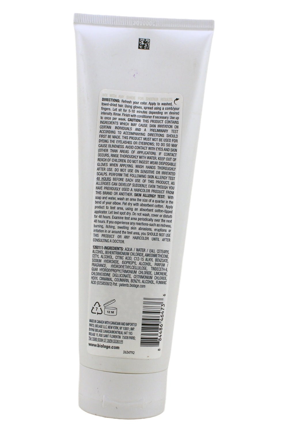 Biolage Color Balm Clear Color Depostiing Conditioner 5-10 Min All Levels 8.5 Fl Ounce