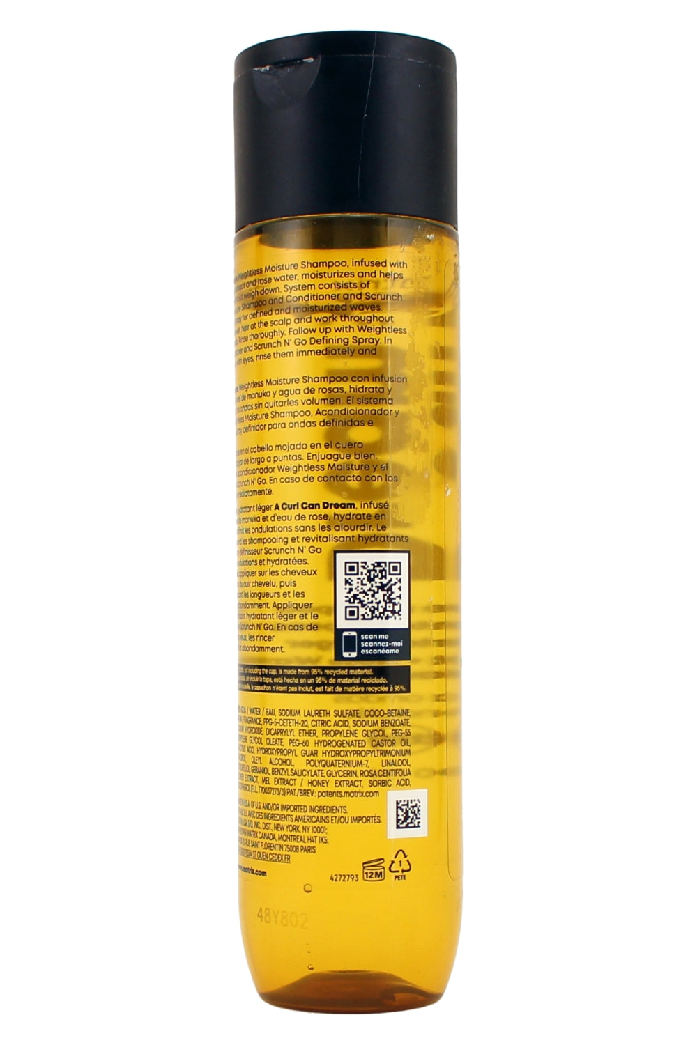 Matrix A Curl Can Dream Weightless Moisture Shampoo For Wavy Hair All Day Frizz Control With Manuka Honey Extract And Ro