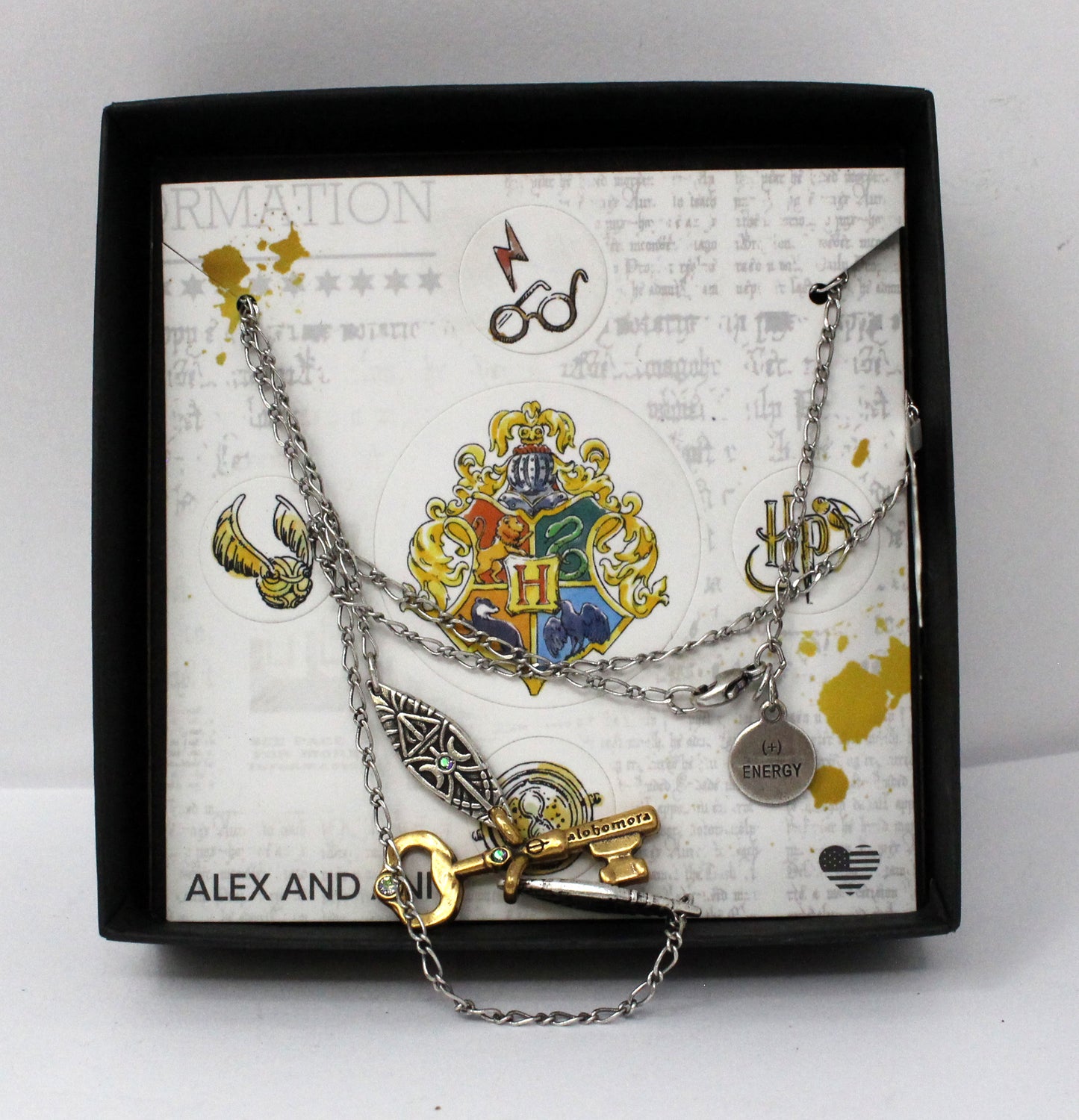 NWT Authentic Alex and Ani Harry Potter Alohomora Necklace with Gift Box