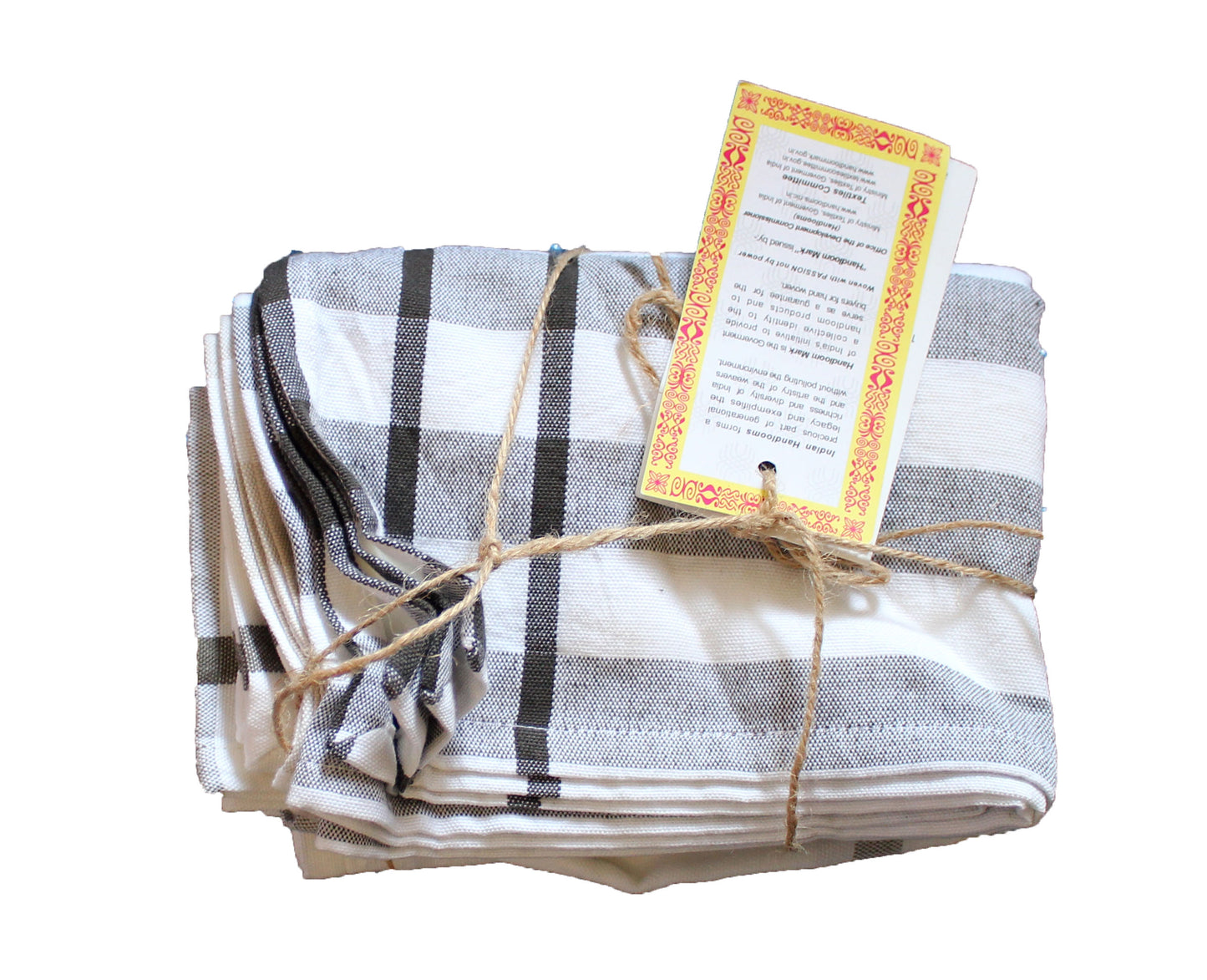 Kara Weaves of Kerala 3 Piece Napkin Set Beige