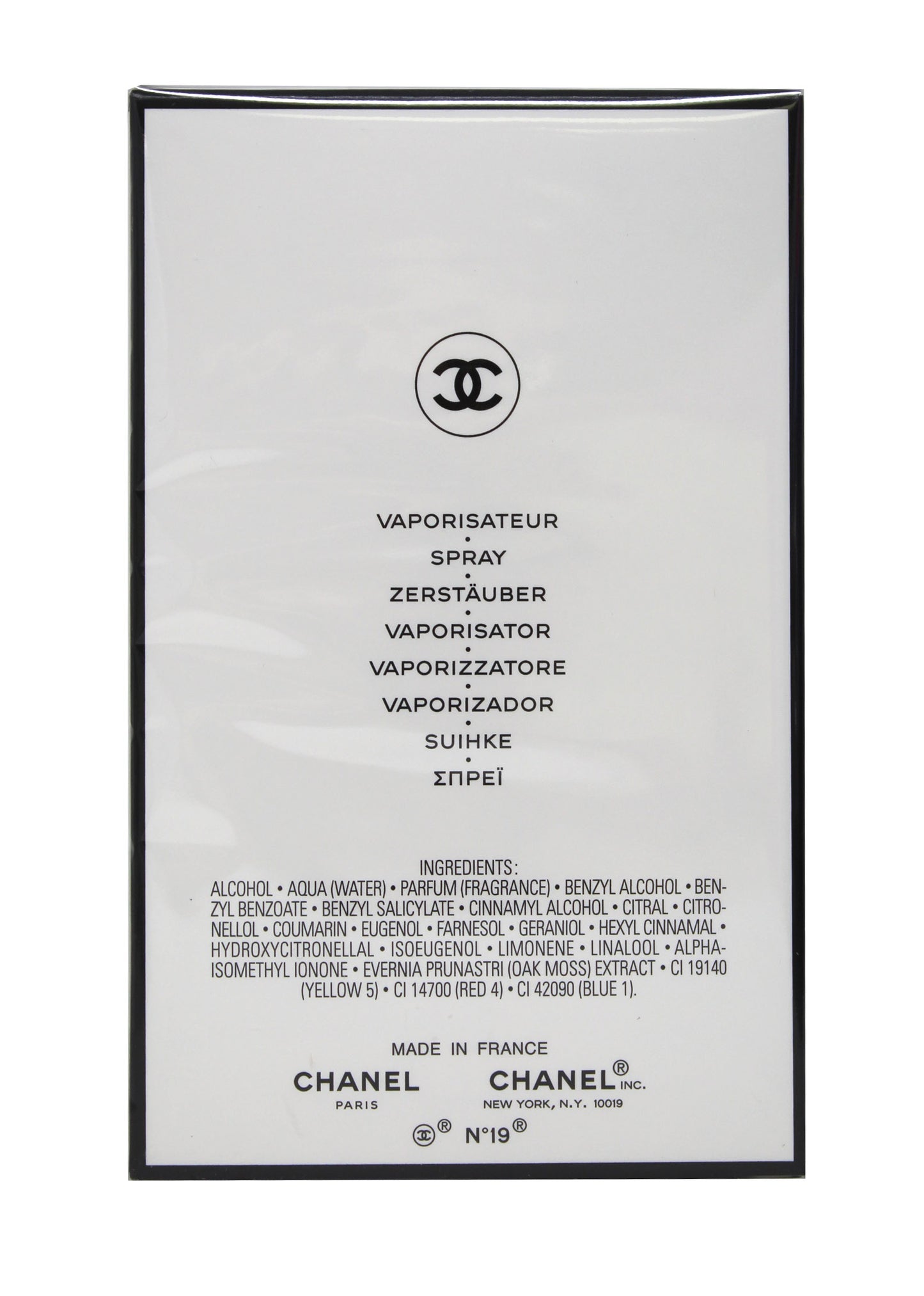 Chanel Paris No 19 Eau De Parfum 3.4 Ounce