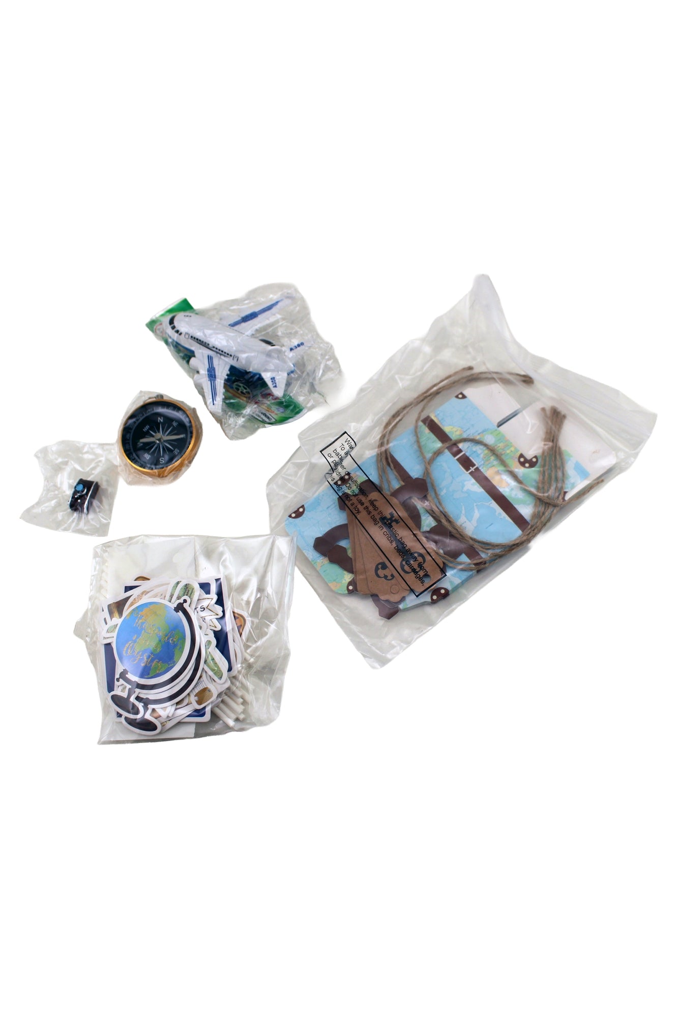 Dunzy 24 Piece Travel Theme Cake Topper Decorations