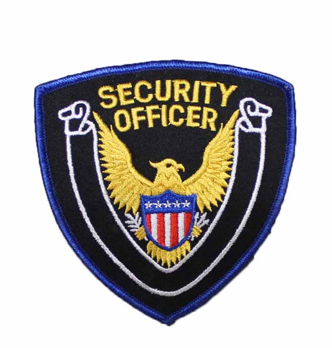 Black/Blue/Yellow Eagle Security Officer Patch (Pack of 6) by Solar 1