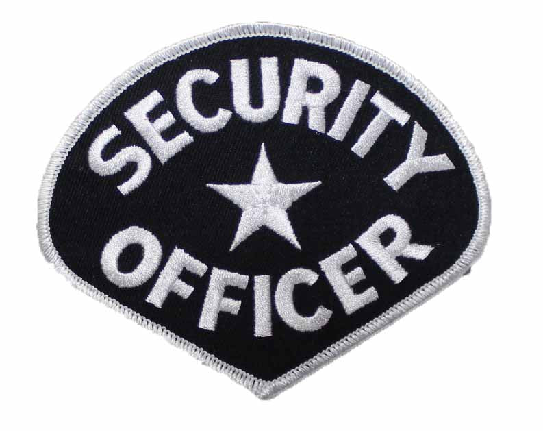 Black/White Security Officer Patch (Pack of 6) by Solar 1