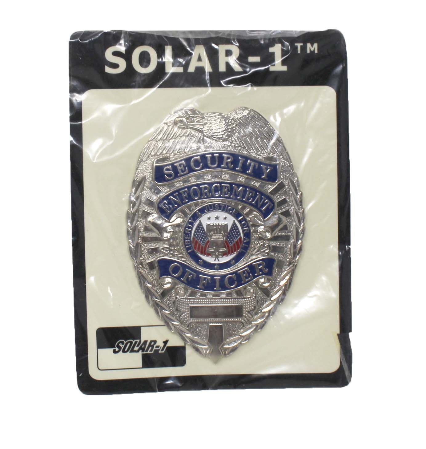 Silver/Blue Security Enforcement Officer Badge by Solar 1