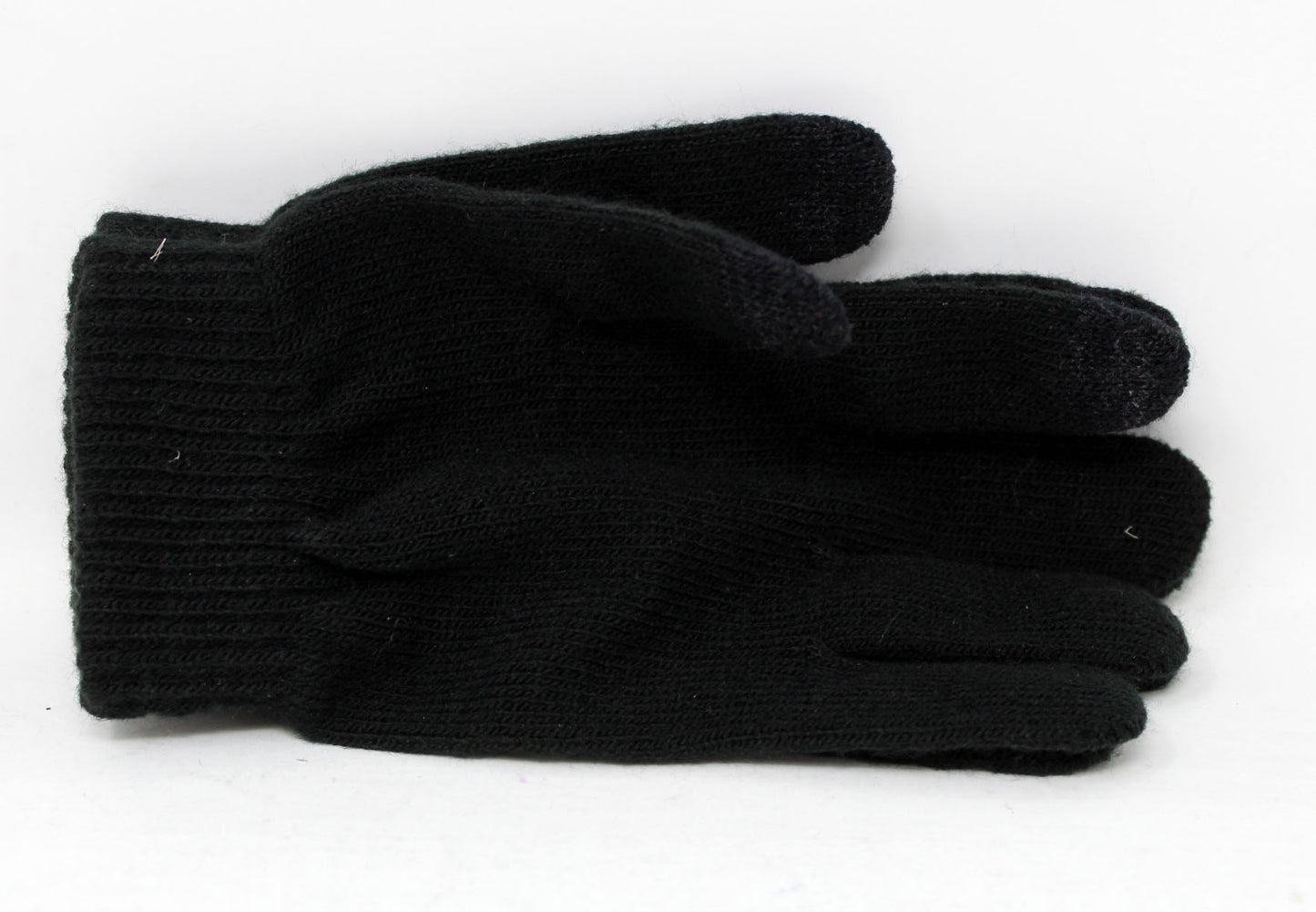 Unisex One Size Touchscreen Mittens Black 1 Pair