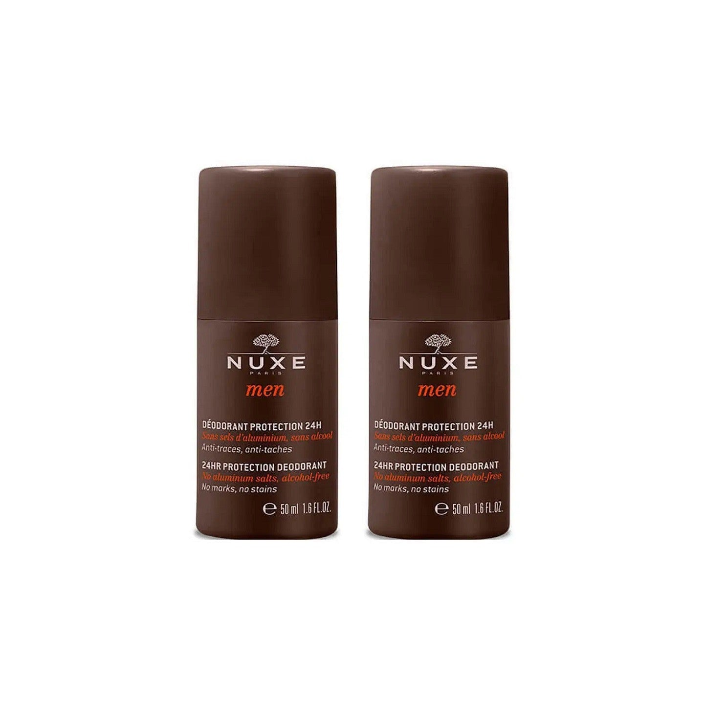 Set Duo, Nuxe, Men, 24h Protection, Deodorant Roll-On, For Men, 2 pcs, 50 ml