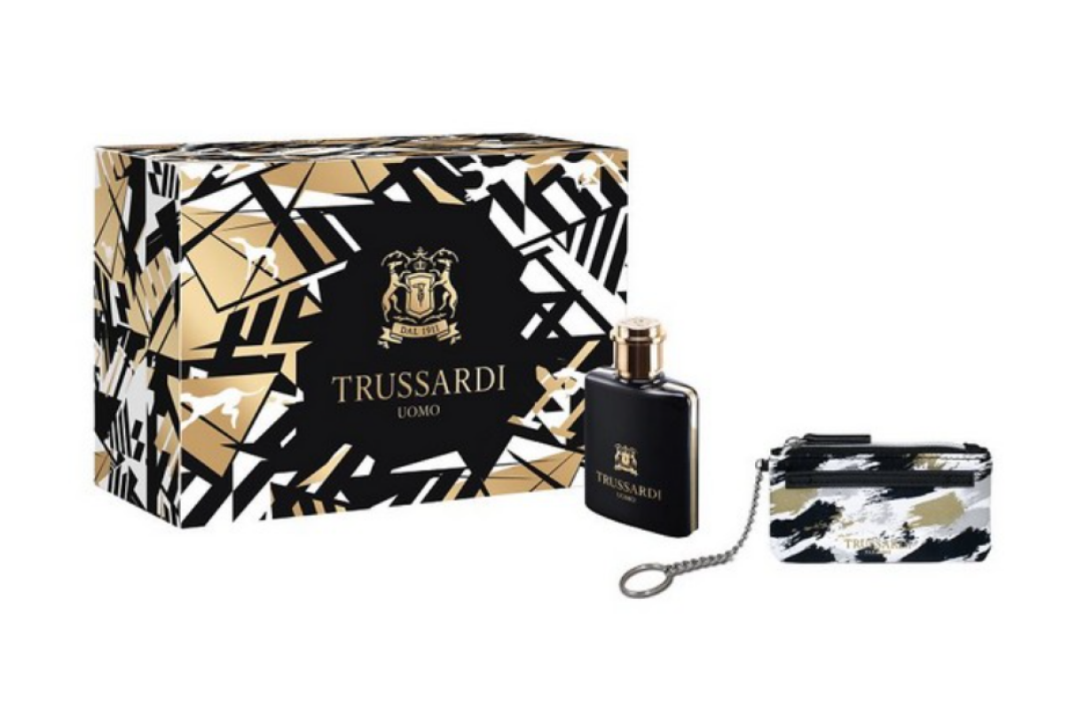 Set Trussardi: Uomo, Eau De Toilette, For Men, 50 ml + Uomo, Metal Keyring