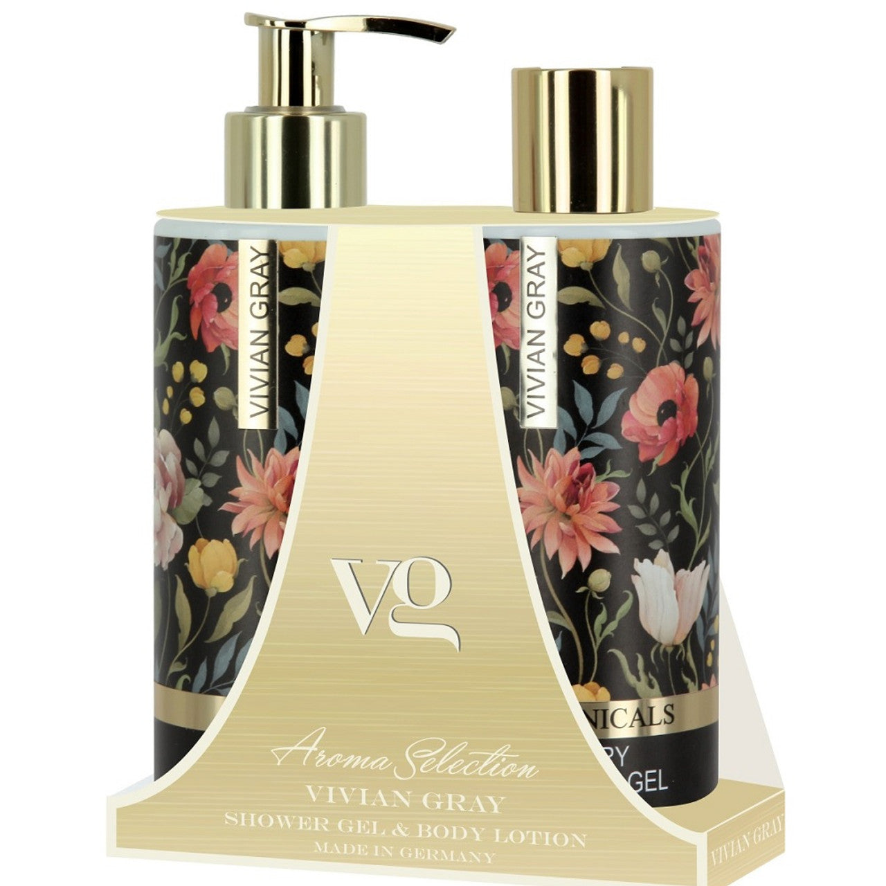 Set Vivian Gray: Botanicals, Softening, Shower Gel, For All Skin Types, 250 ml + Botanicals, Hydrating, Body Lotion, 250
