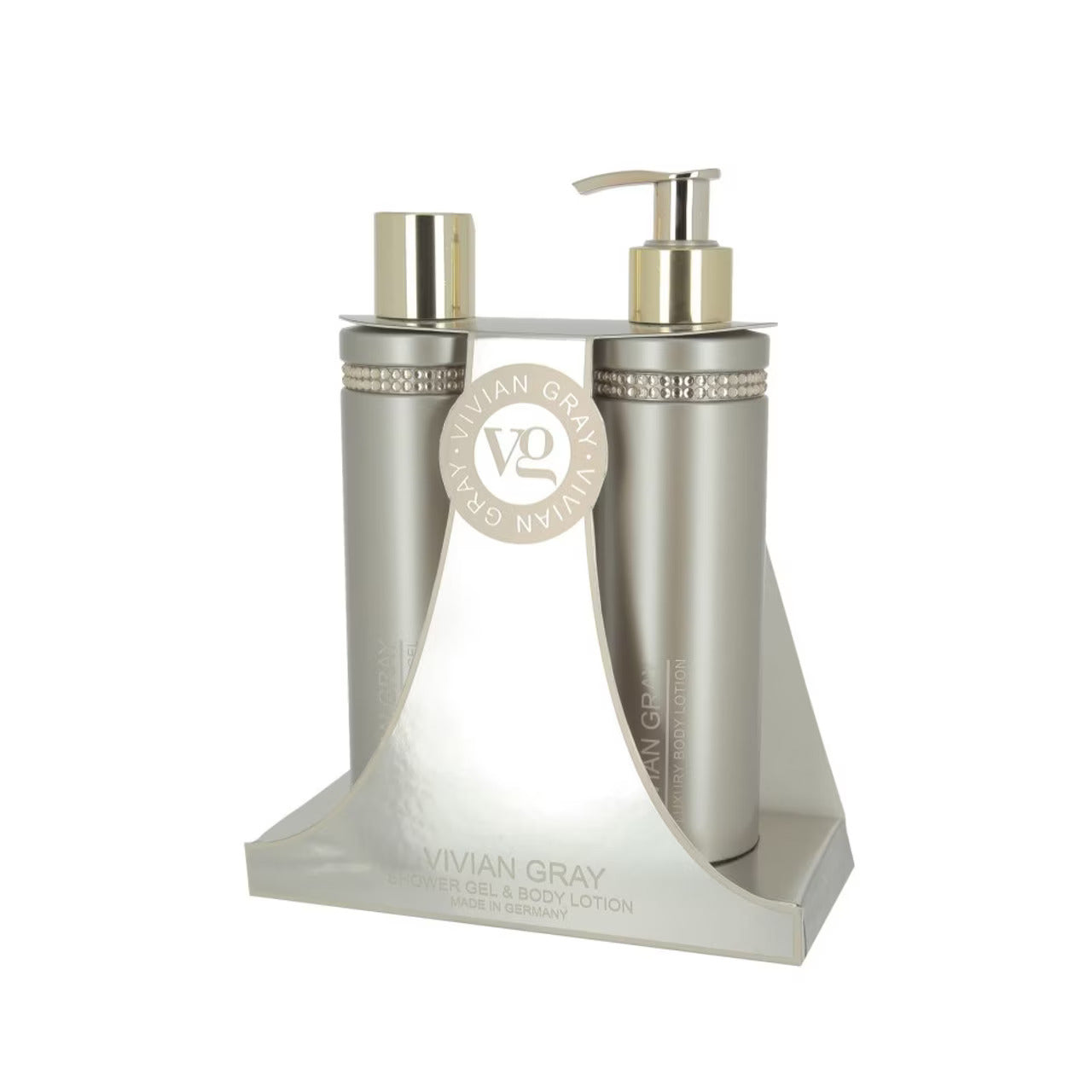 Set Vivian Gray: Brown Crystals , Hydrating, Body Lotion, 300 ml + Brown Crystals , Cleansing, Shower Gel, For All Skin