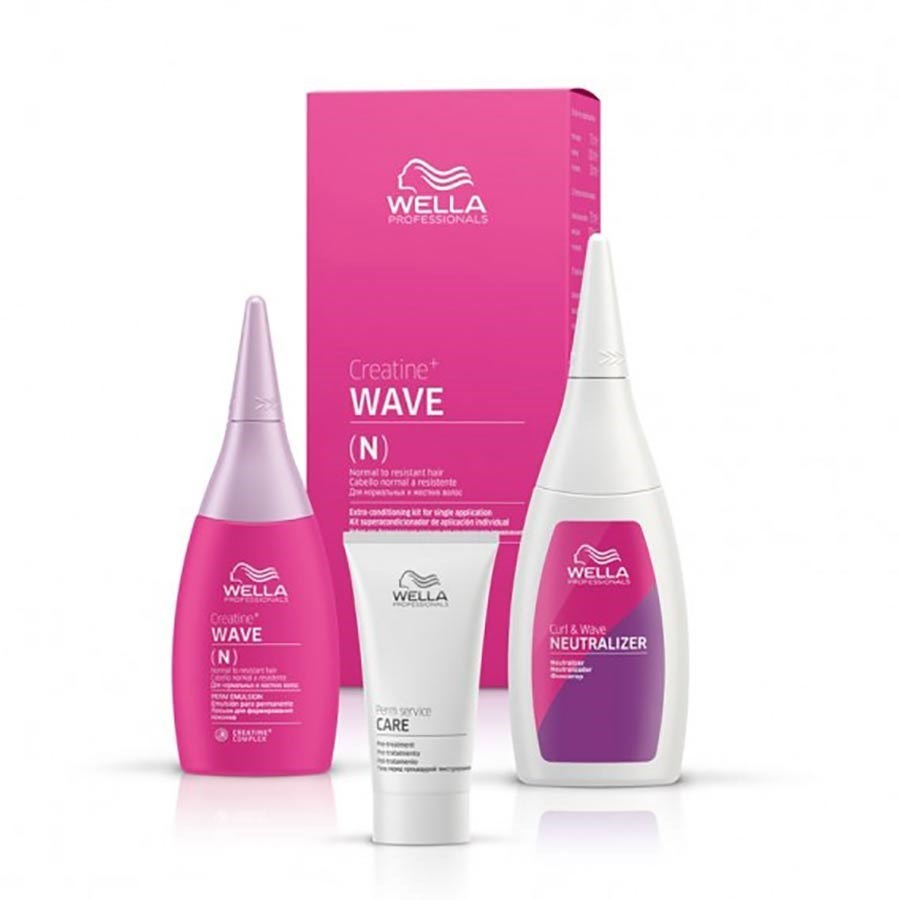 Wave (N) Set Wella Professionals: Perm Service Care, Hair Lotion Treatment, Post-treatment, 30 ml + Curl & Wave, Hair Pe