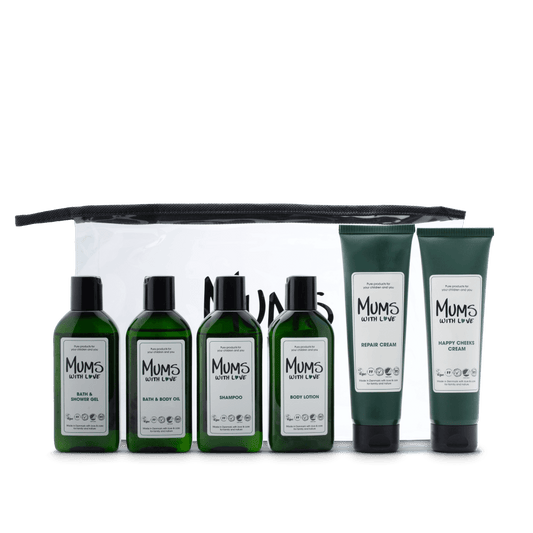 Starter Kit Set Mums With Love: Mums With Love, Hydrating, Body Lotion, 100 ml + Mums With Love, Hair Shampoo, For Clean