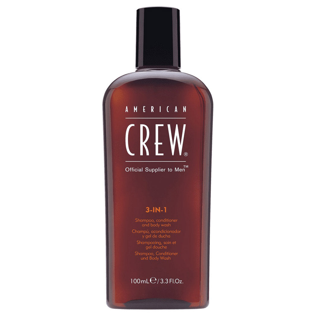 American Crew, Classic, Vegan, Hair Shampoo, Conditioner & Shower Gel 3-In-1, For Moisturizing, 100 ml