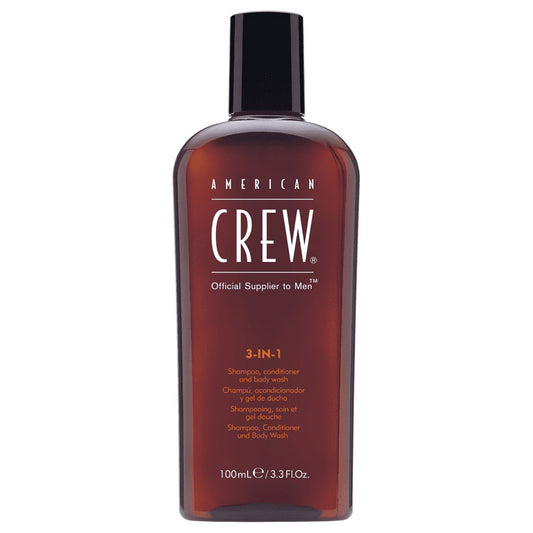 American Crew, Classic, Vegan, Hair Shampoo, Conditioner & Shower Gel 3-In-1, For Moisturizing, 100 ml