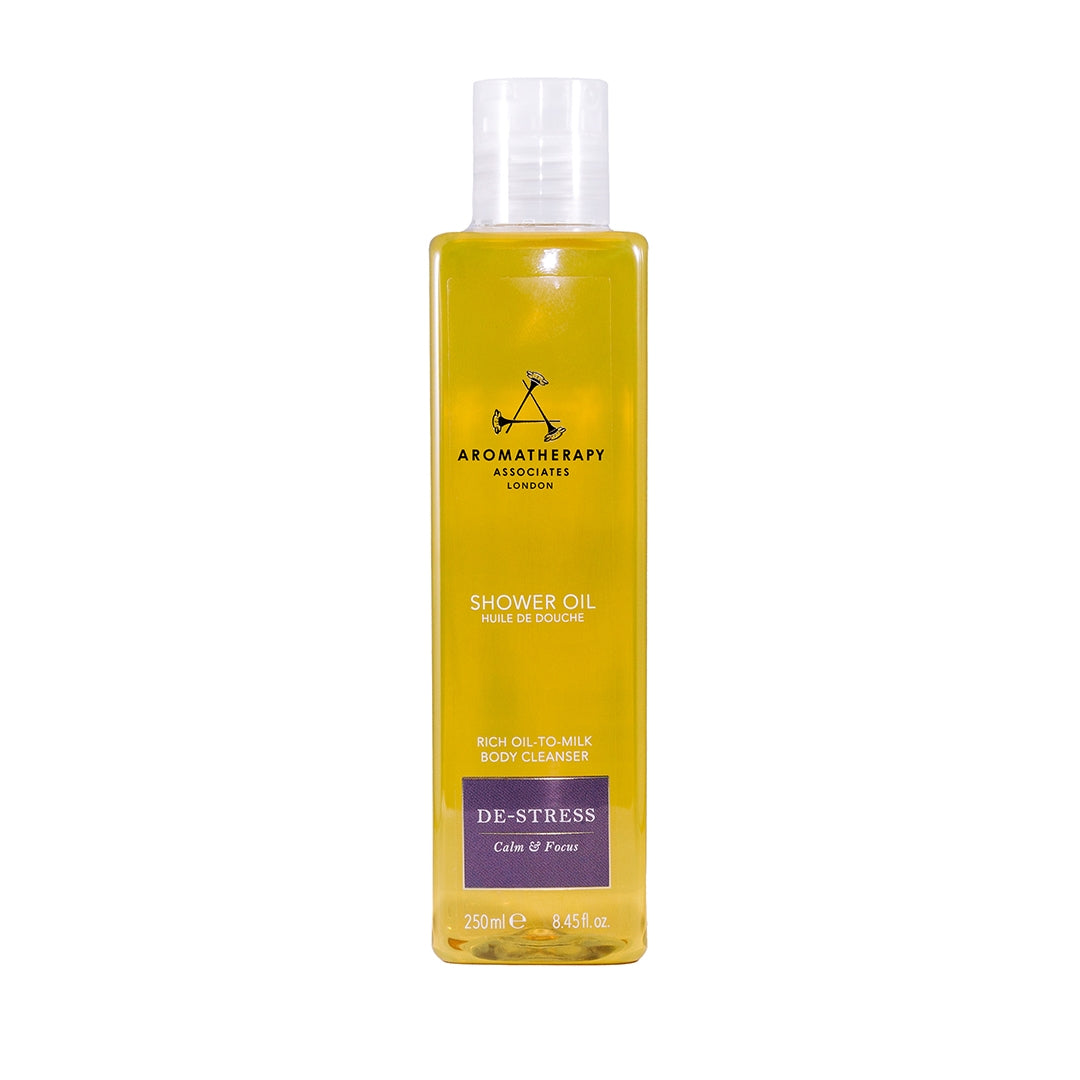 Aromatherapy Associates, De-Stress, Frankincense Essential Oil, Relaxing, Shower Oil, For All Skin Types, 250 ml