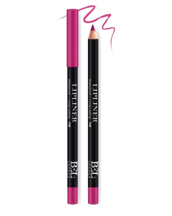 Bel London, BEL London, Hydrogenated Vegetable Oil, Waterproof, Contour, Lip Liner, 116, Pink, 0.78 g