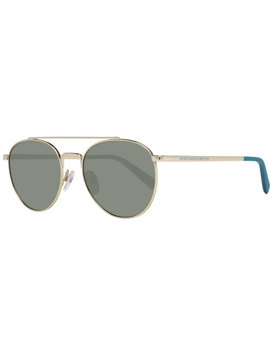 Benetton, United Colors of Benetton, Sunglasses, Metallic Gold Oval, Unisex