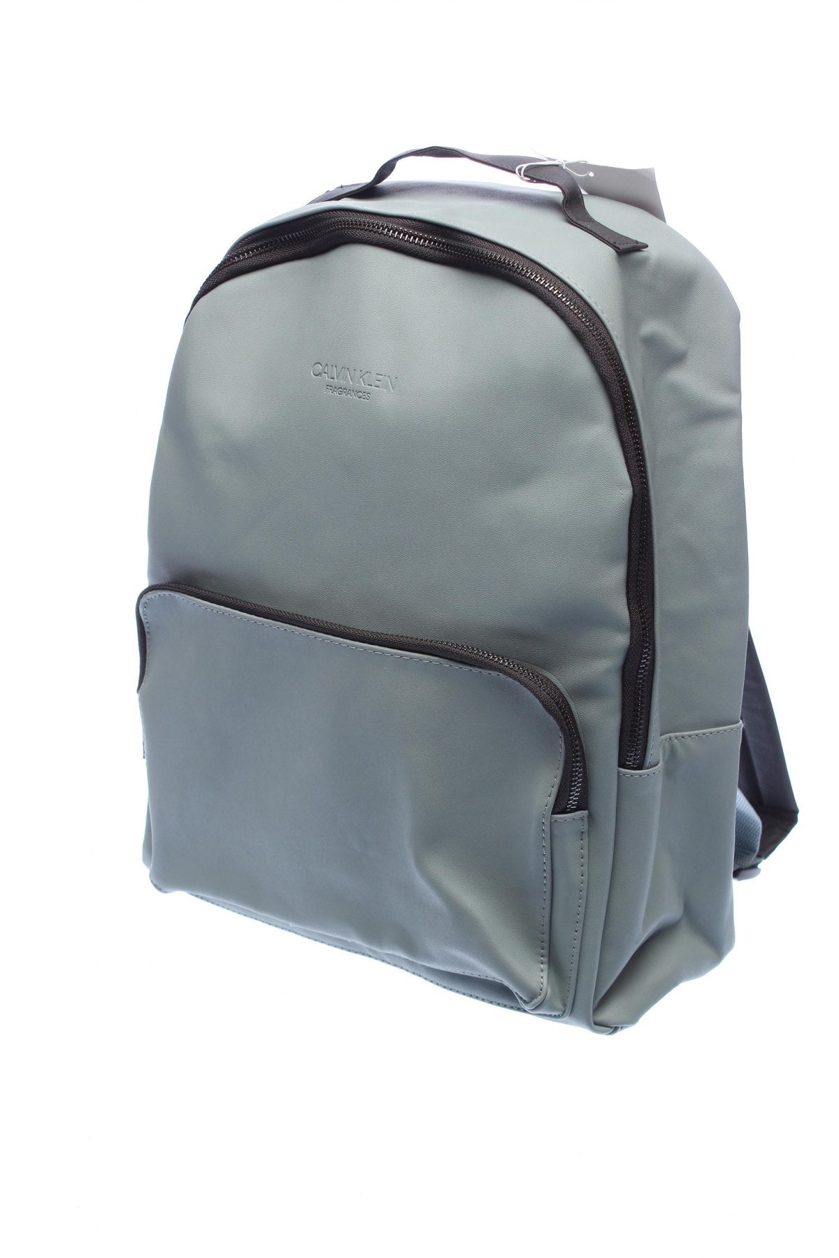 Calvin Klein, School, Polyurethane, Textile Backpack, Gray, Travel, Unisex