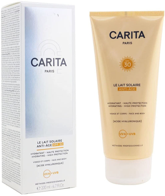 Carita Paris, Le Lait Solaire, Hyaluronic Acid, Anti-Ageing, Sunscreen Lotion, SPF 30, 200 ml