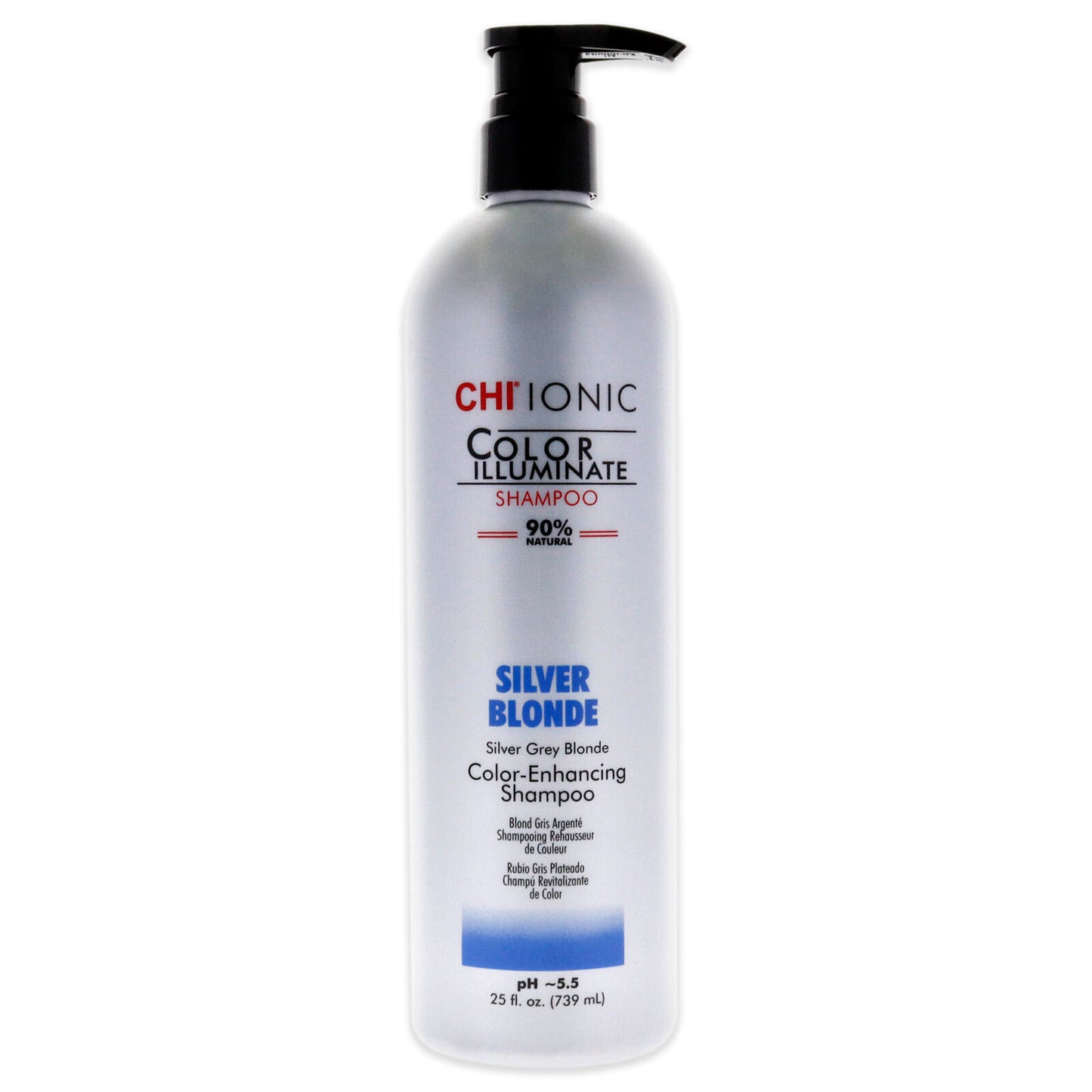 Chi, Ionic Color Illuminate, Paraben-Free, Hair Colour Shampoo, For Natural Hair Color & Color Treated Hair,  Silver Blonde, 739 ml