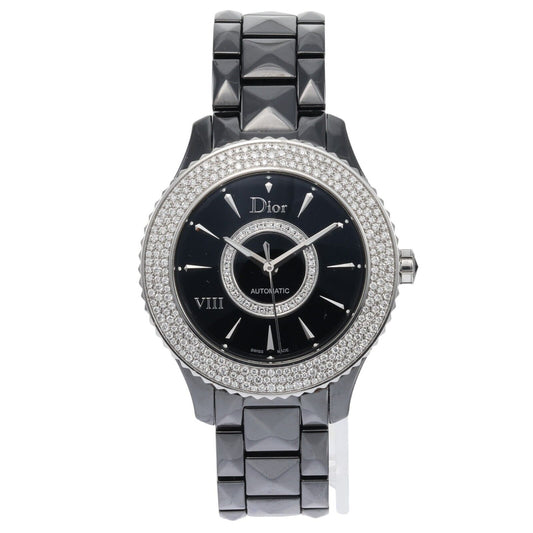 Christian Dior, VII, Quartz Ceramic Strap Watch, Black, 38 mm, For Women