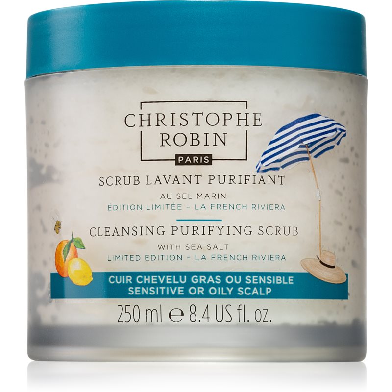 Christophe Robin, Purifying, Sea Salt, Hair Scrub Treatment, For Purifying, 250 ml