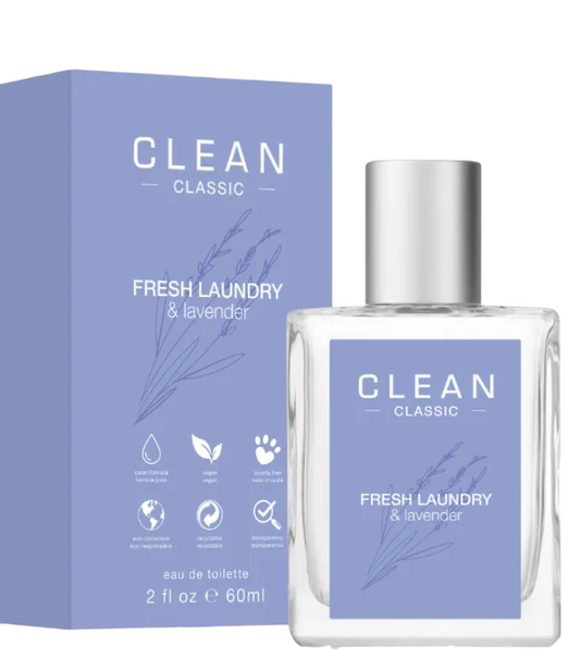 Clean, Fresh Laundry & Lavender, Eau De Toilette, Unisex, 60 ml