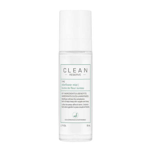 Clean, Reserve - Elderflower, Moisturizing, Mist Spray, For Face, 50 ml